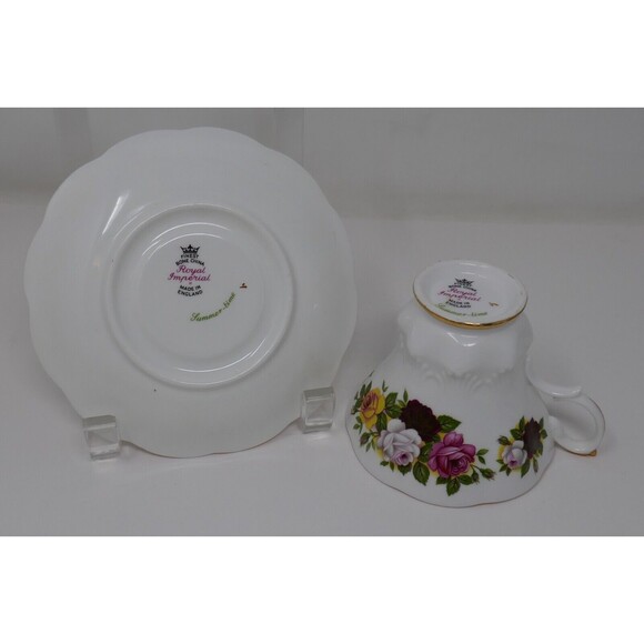 Royal Imperial Summer Time Bone China Tea Cup & Saucer - Picture 9 of 11